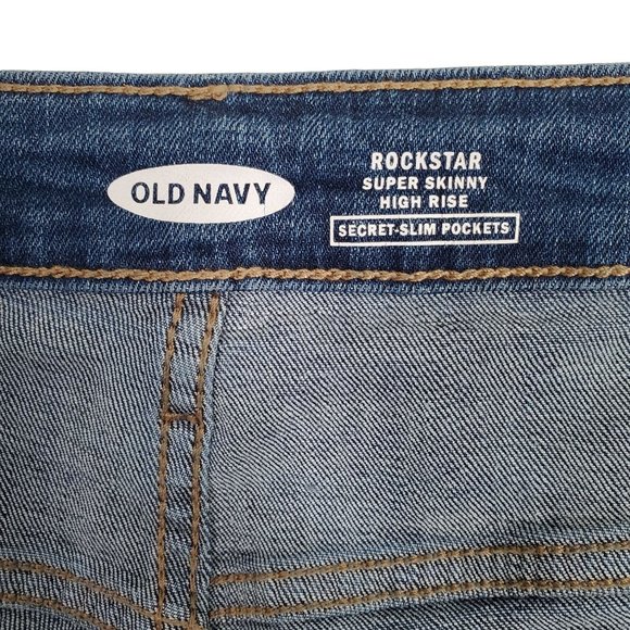 Old Navy NWT Womens Sz 14 Jeans Rockstar Super Skinny Hi Rise Secret Slim Pocket - Picture 7 of 9